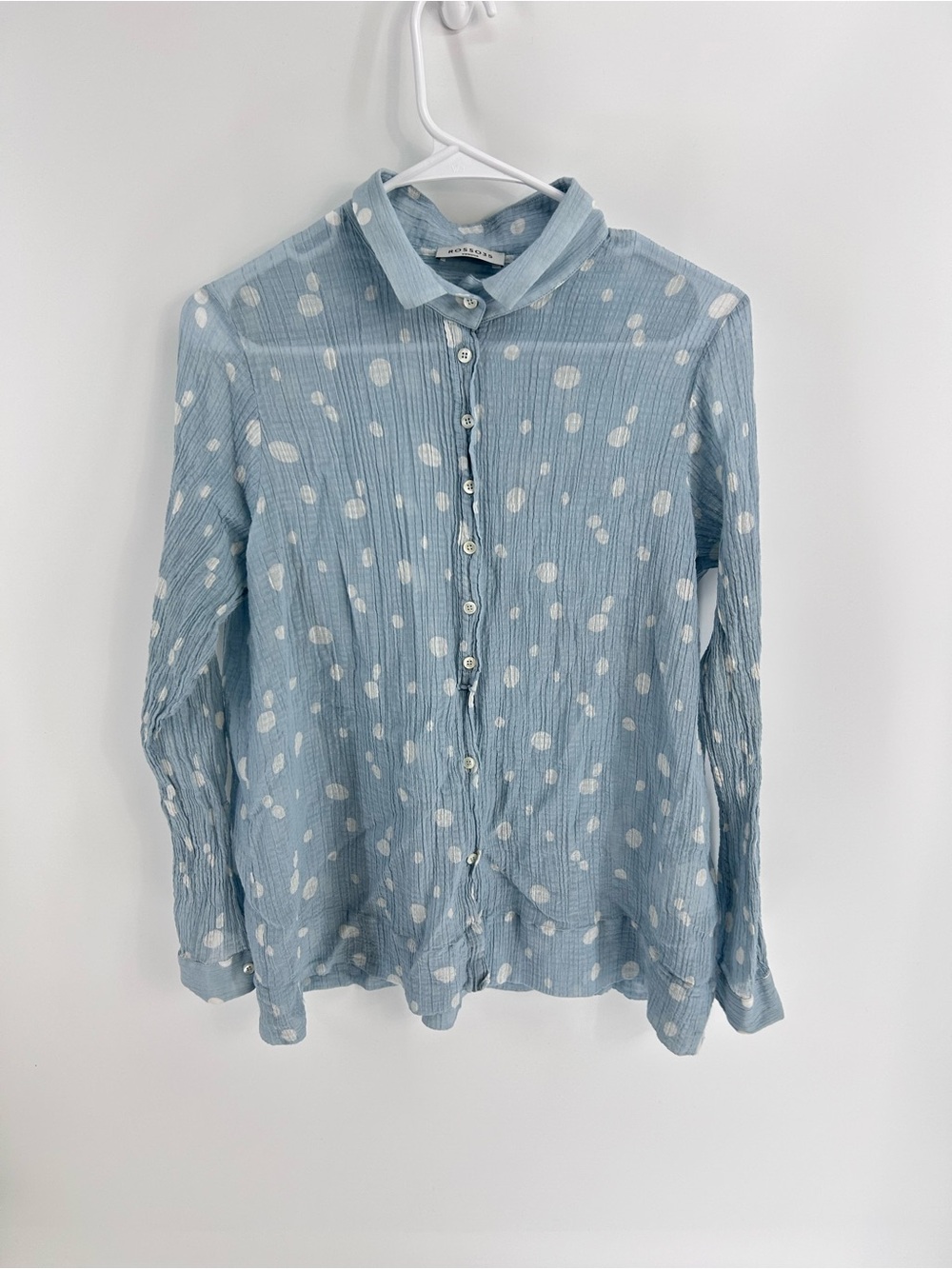 Rosso35 Geneva Cotton/Silk Polka Dot Blouse -โ Size 46 (womenโs size 10/Large)